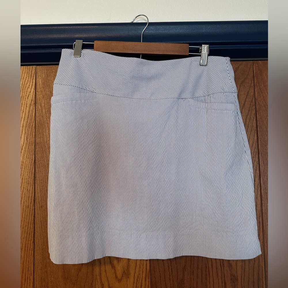 Classic Blue and White Striped Skort